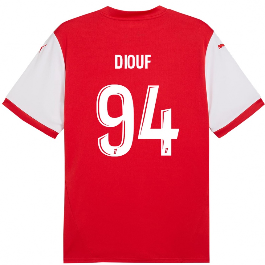 Hombre Fútbol Camiseta Yehvann Diouf #94 Rojo Blanco 1ª Equipación 2024/25