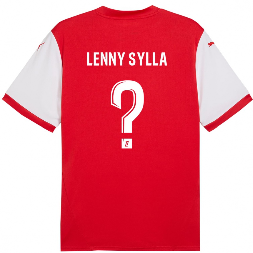 Hombre Fútbol Camiseta Lenny Sylla #0 Rojo Blanco 1ª Equipación 2024/25