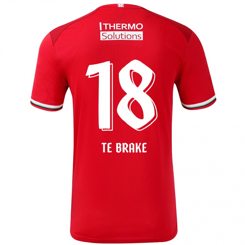 Hombre Fútbol Camiseta Sophie Te Brake #18 Rojo Blanco 1ª Equipación 2024/25