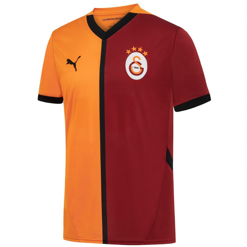 Hombre Fútbol Camiseta Baran Demiroğlu #56 Amarillo Rojo 1ª Equipación 2024/25