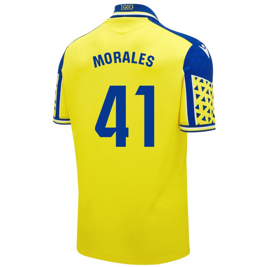 Hombre Fútbol Camiseta Luis Morales #41 Amarillo Azul 1ª Equipación 2024/25