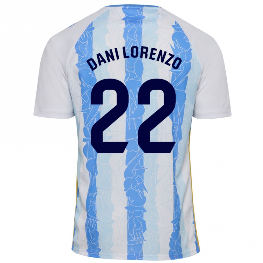 Hombre Fútbol Camiseta Dani Lorenzo #22 Blanco Azul 1ª Equipación 2024/25