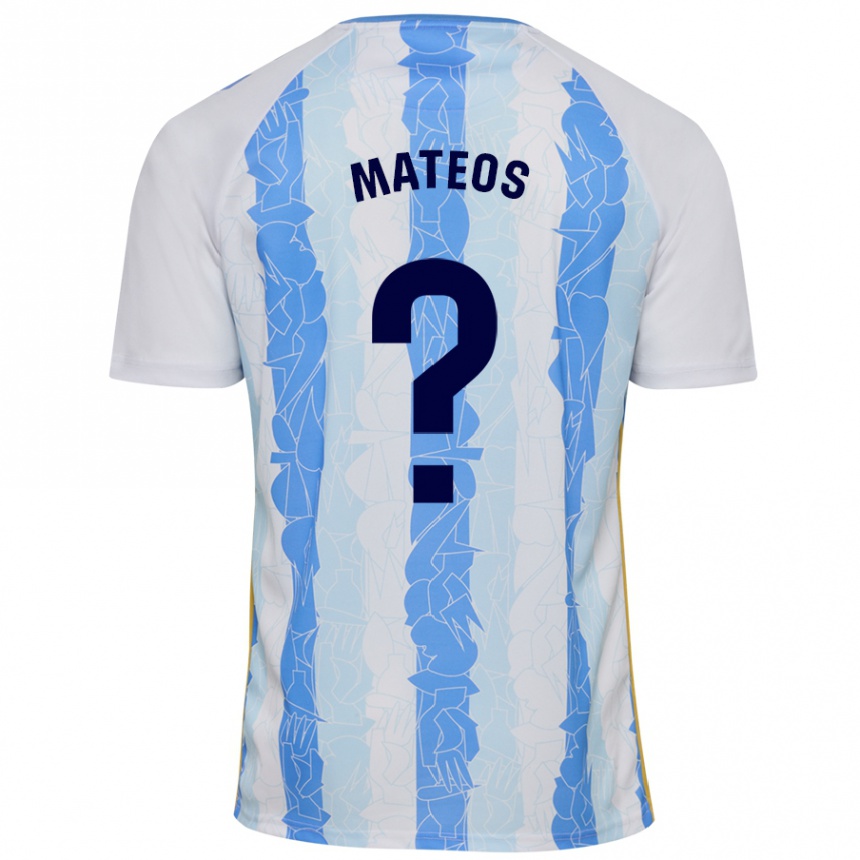 Hombre Fútbol Camiseta Álex Mateos #0 Blanco Azul 1ª Equipación 2024/25