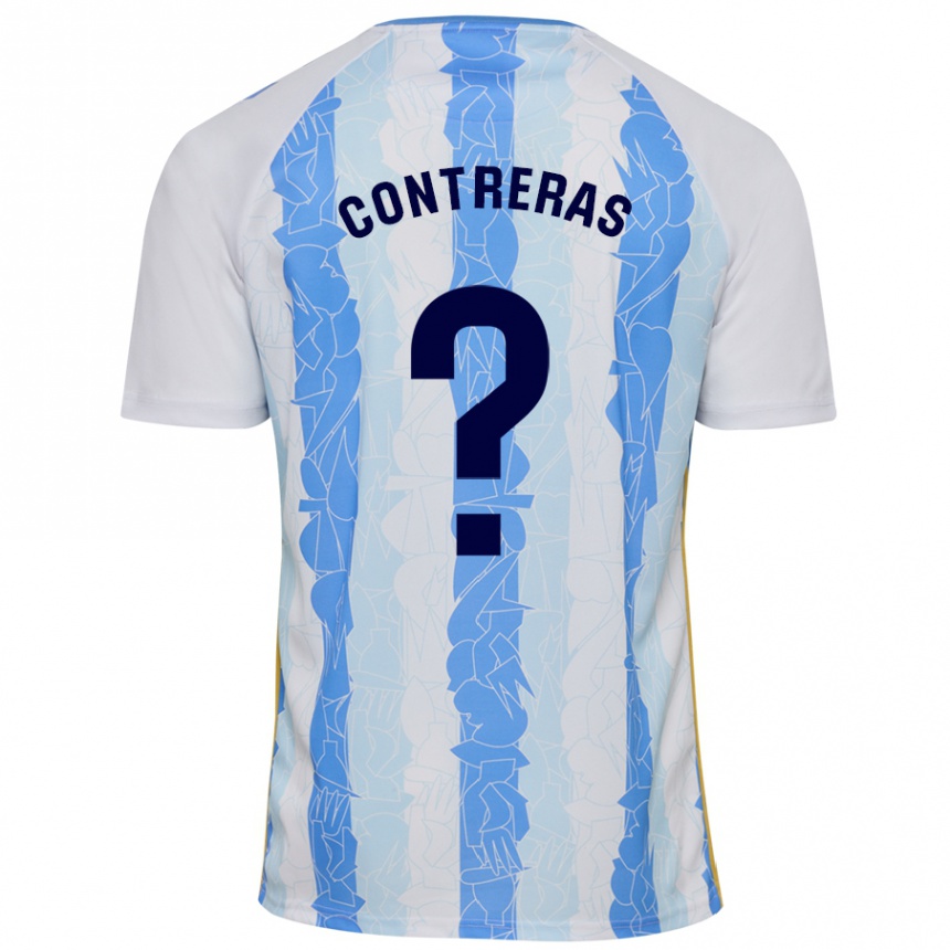 Hombre Fútbol Camiseta Ale Contreras #0 Blanco Azul 1ª Equipación 2024/25