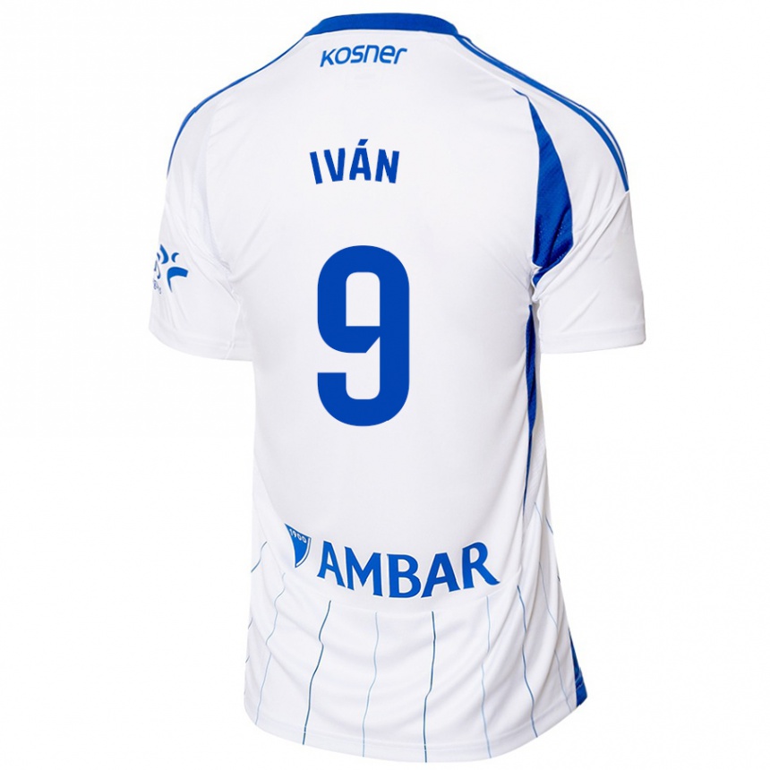 Hombre Fútbol Camiseta Iván Azón #9 Rojo Blanco 1ª Equipación 2024/25