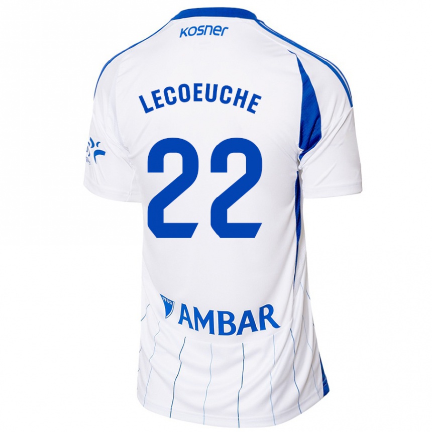 Hombre Fútbol Camiseta Quentin Lecoeuche #22 Rojo Blanco 1ª Equipación 2024/25