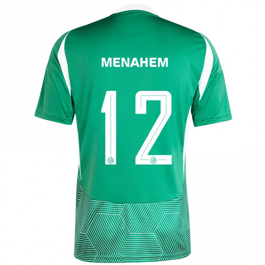 Hombre Fútbol Camiseta Sun Menahem #12 Verde Blanco 1ª Equipación 2024/25