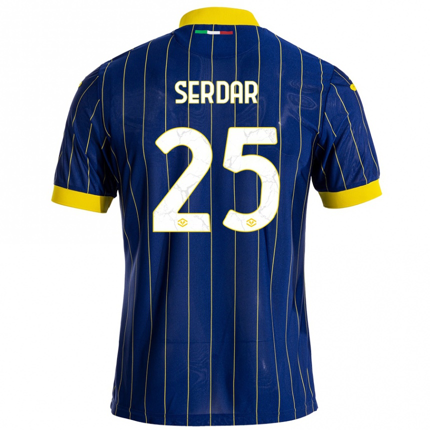 Hombre Fútbol Camiseta Suat Serdar #25 Azul Amarillo 1ª Equipación 2024/25