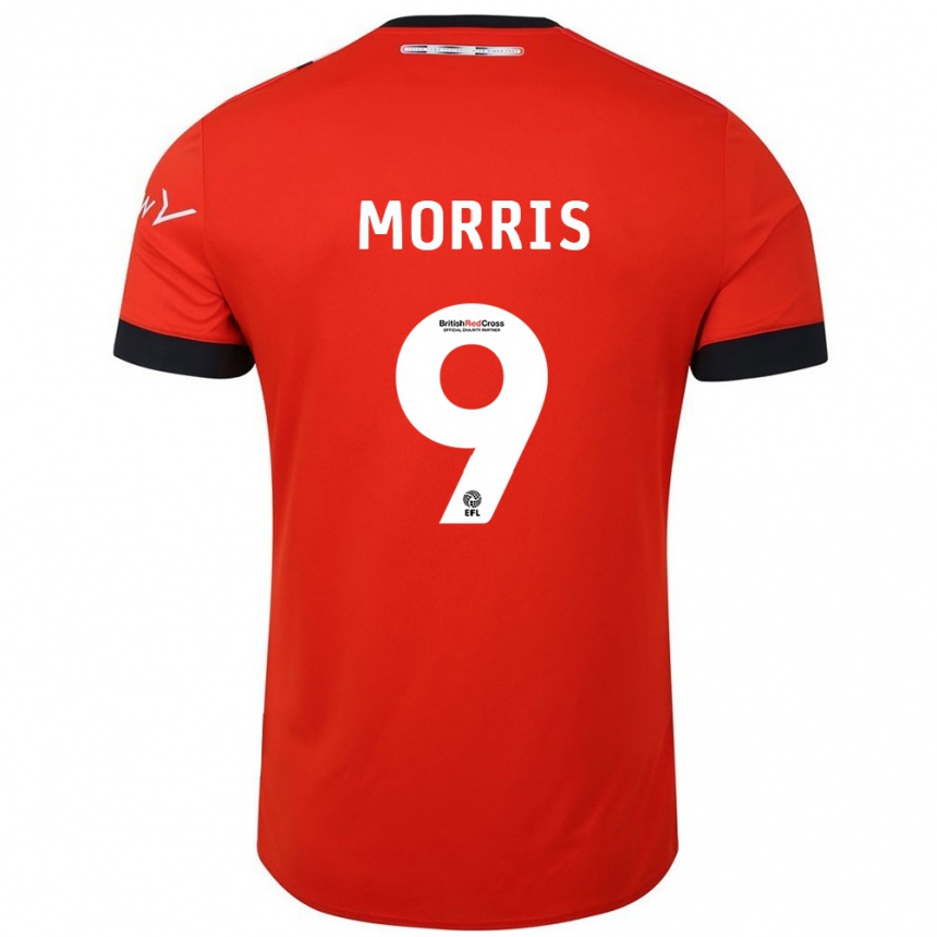 Hombre Fútbol Camiseta Carlton Morris #9 Naranja Negro 1ª Equipación 2024/25