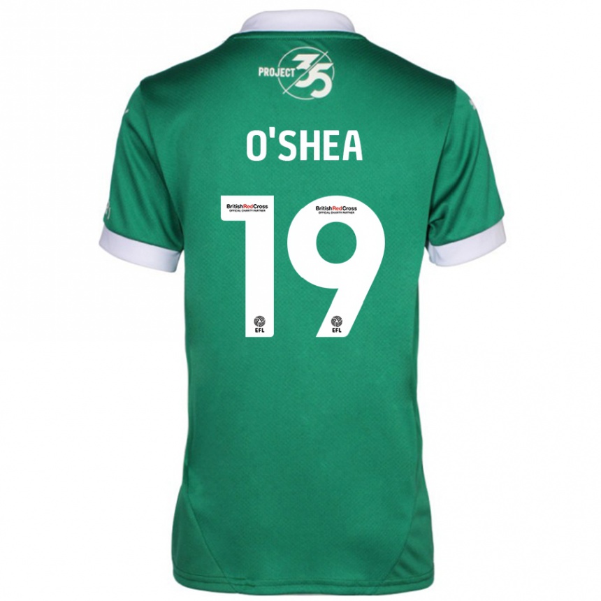 Hombre Fútbol Camiseta Erin O'shea #19 Verde Blanco 1ª Equipación 2024/25