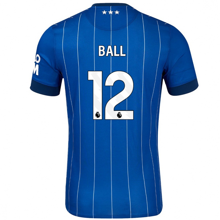 Hombre Fútbol Camiseta Dominic Ball #12 Azul Marino 1ª Equipación 2024/25