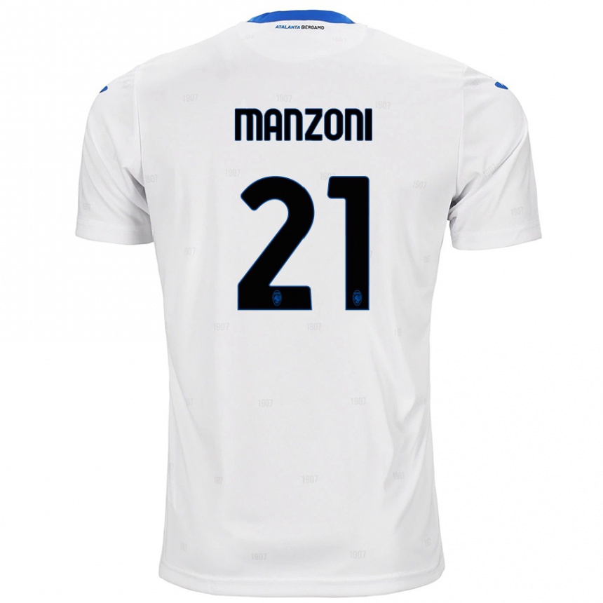 Hombre Fútbol Camiseta Alberto Manzoni #21 Blanco 2ª Equipación 2024/25