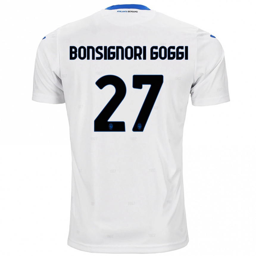 Hombre Fútbol Camiseta Lorenzo Bonsignori Goggi #27 Blanco 2ª Equipación 2024/25