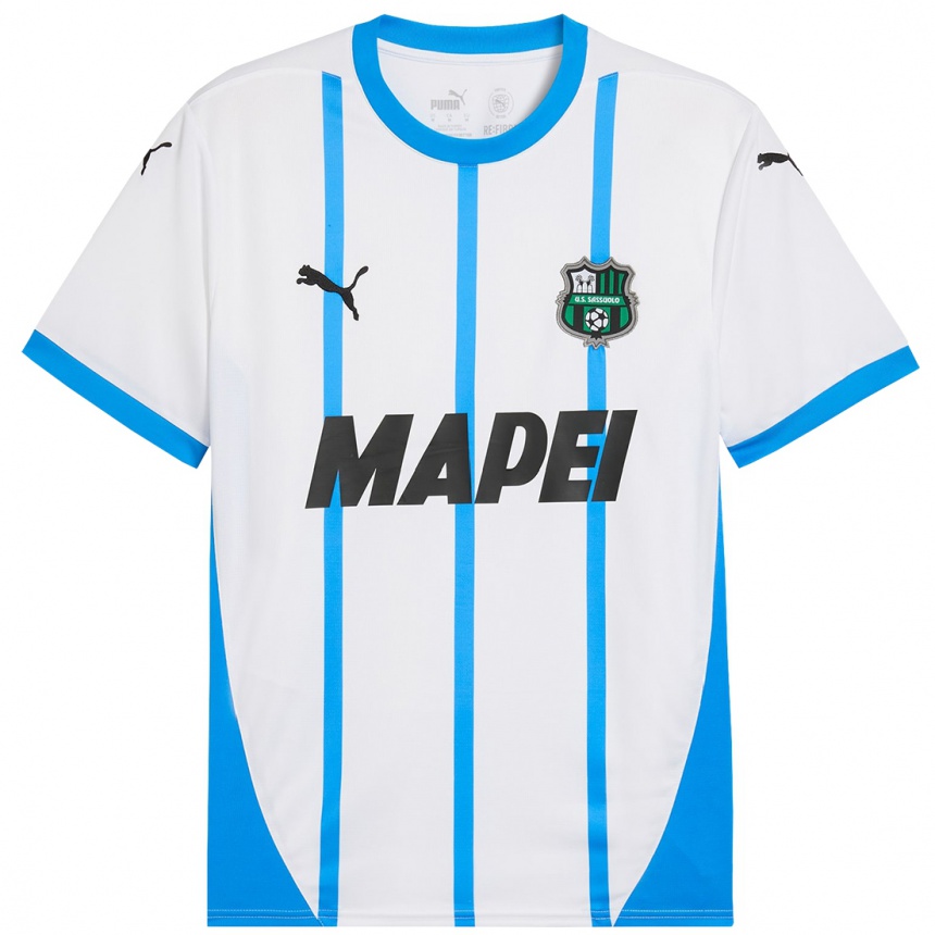 Hombre Fútbol Camiseta Giorgia Tudisco #23 Blanco Azul 2ª Equipación 2024/25