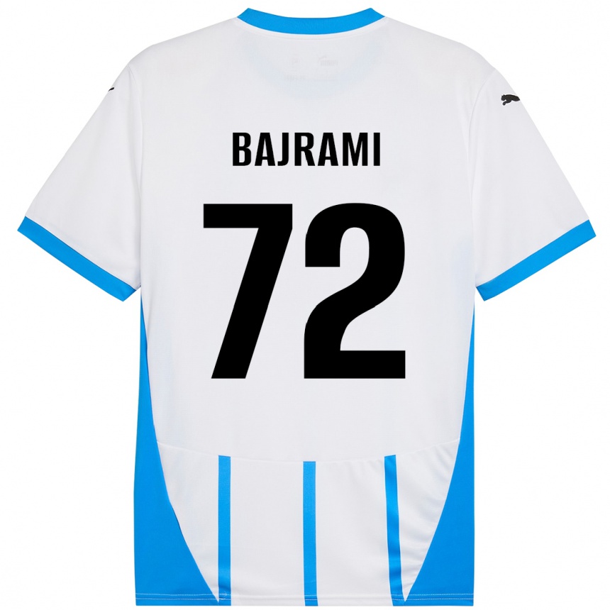 Hombre Fútbol Camiseta Nedim Bajrami #72 Blanco Azul 2ª Equipación 2024/25