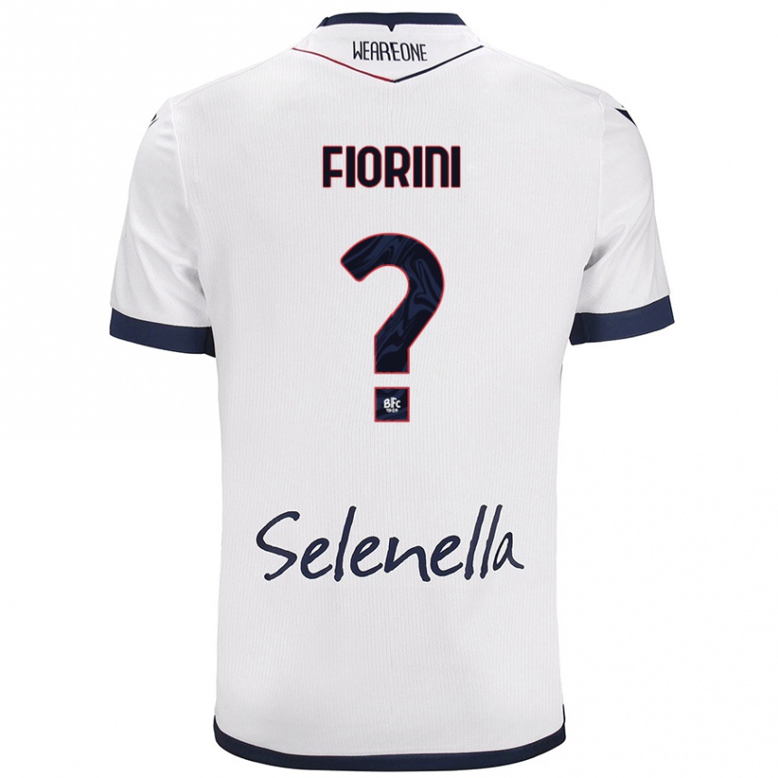 Hombre Fútbol Camiseta Mattia Fiorini #0 Blanco Azul Real 2ª Equipación 2024/25