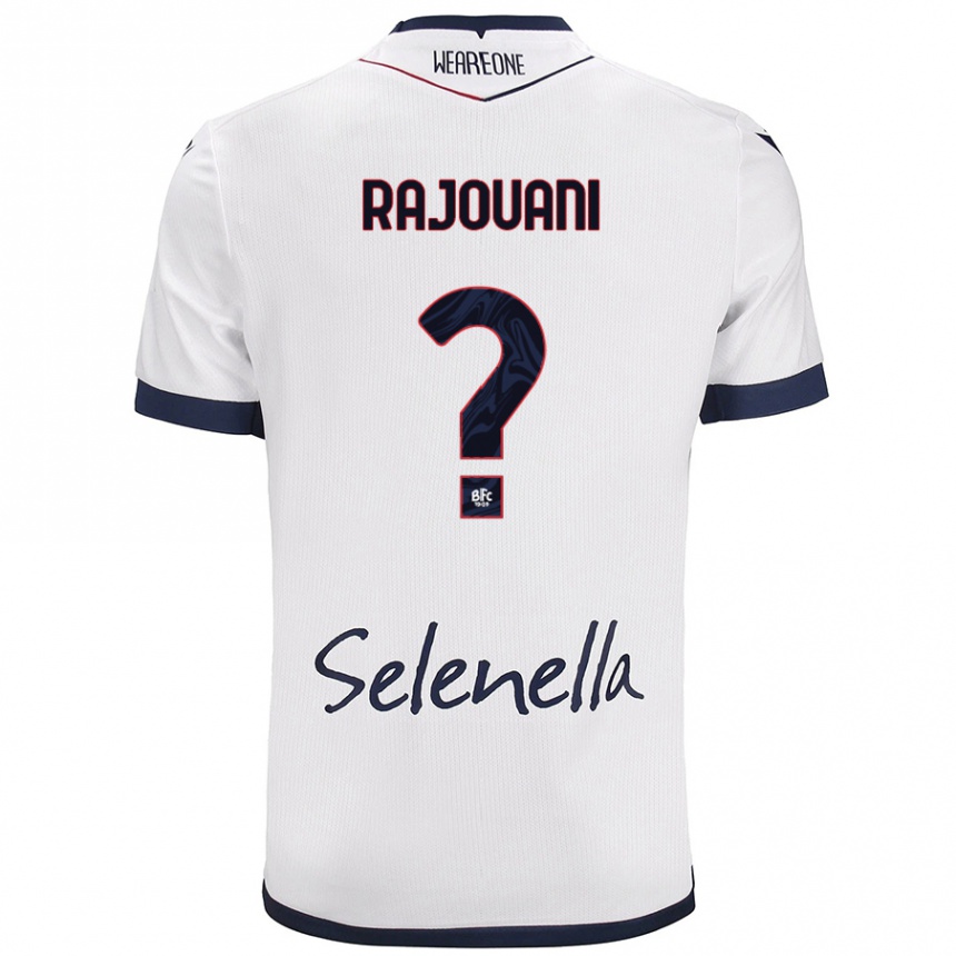 Hombre Fútbol Camiseta Yassir Rajouani #0 Blanco Azul Real 2ª Equipación 2024/25