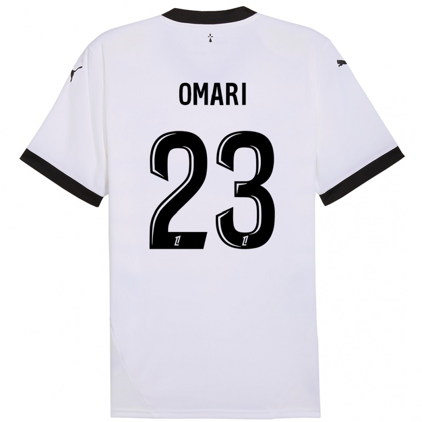 Hombre Fútbol Camiseta Warmed Omari #23 Blanco Negro 2ª Equipación 2024/25