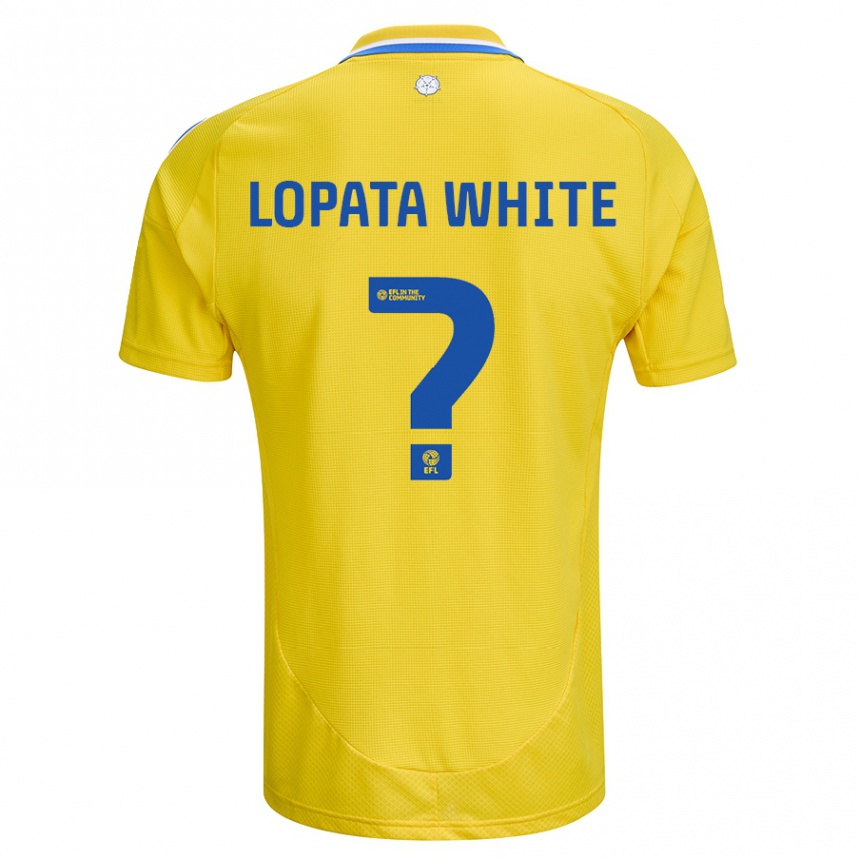 Hombre Fútbol Camiseta Reuben Lopata-White #0 Amarillo Azul 2ª Equipación 2024/25