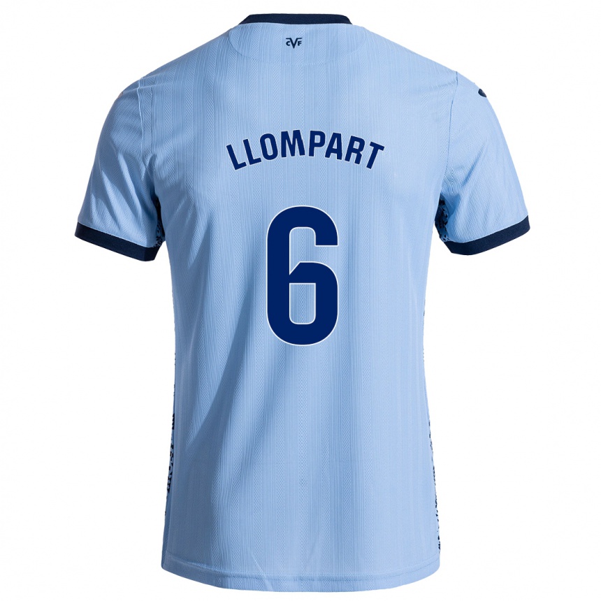 Hombre Fútbol Camiseta María Llompart #6 Azul Cielo 2ª Equipación 2024/25