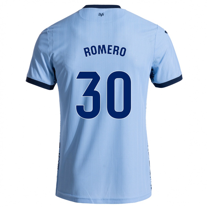 Hombre Fútbol Camiseta Lucía Romero #30 Azul Cielo 2ª Equipación 2024/25