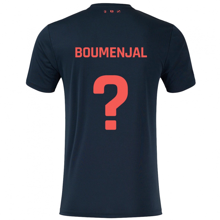 Hombre Fútbol Camiseta Achraf Boumenjal #0 Negro Rojo 2ª Equipación 2024/25