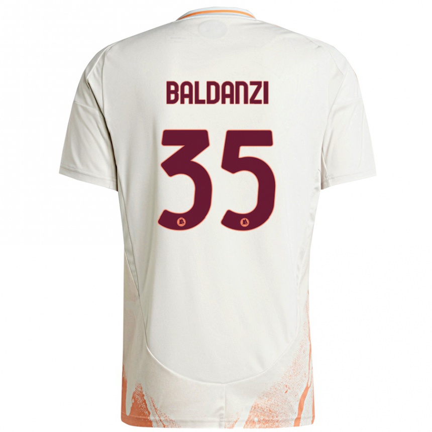 Hombre Fútbol Camiseta Tommaso Baldanzi #35 Crema Blanco Naranja 2ª Equipación 2024/25