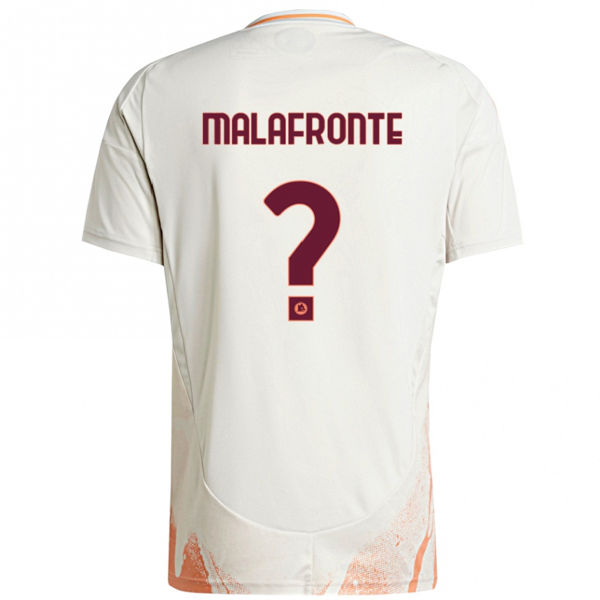 Hombre Fútbol Camiseta Matteo Malafronte #0 Crema Blanco Naranja 2ª Equipación 2024/25