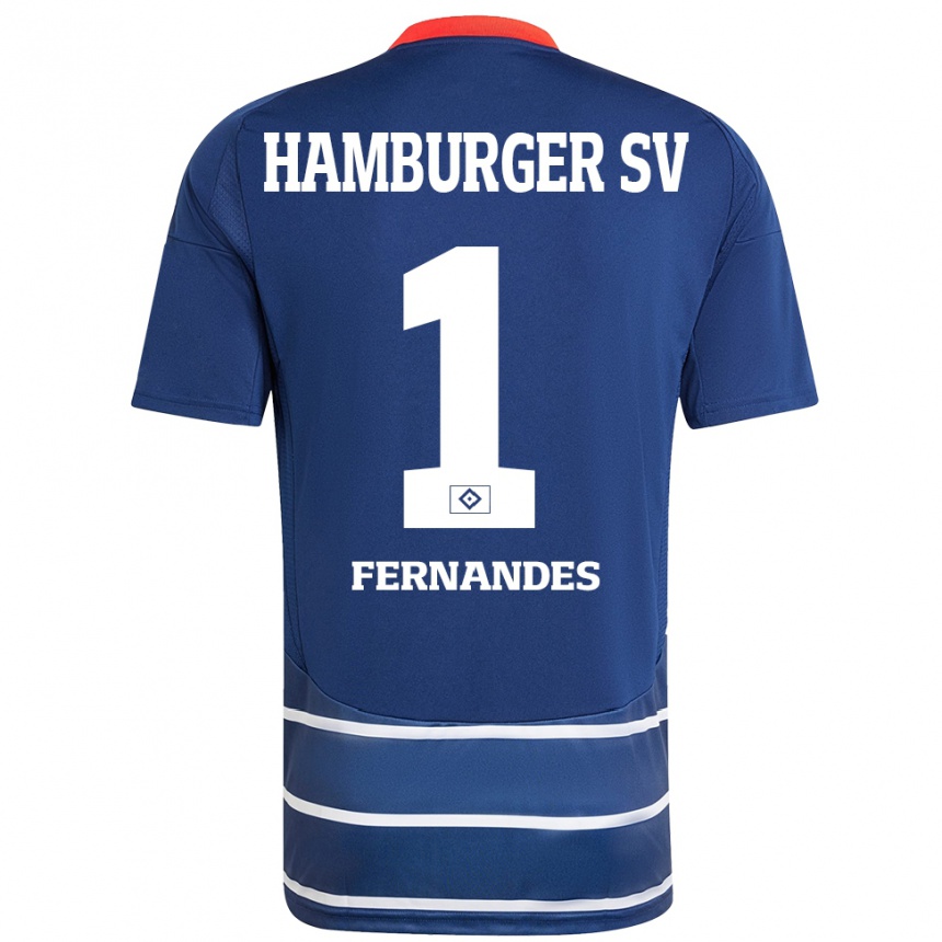 Hombre Fútbol Camiseta Daniel Heuer Fernandes #1 Azul Oscuro 2ª Equipación 2024/25