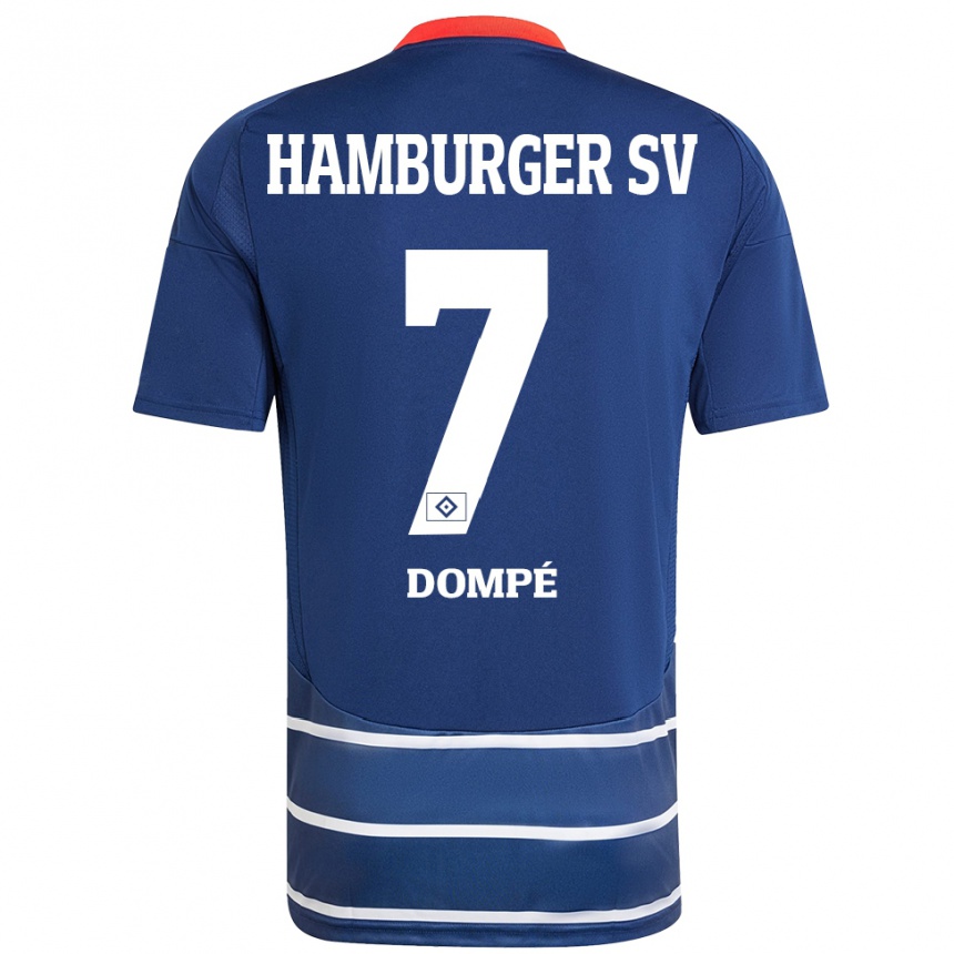 Hombre Fútbol Camiseta Jean-Luc Dompé #7 Azul Oscuro 2ª Equipación 2024/25