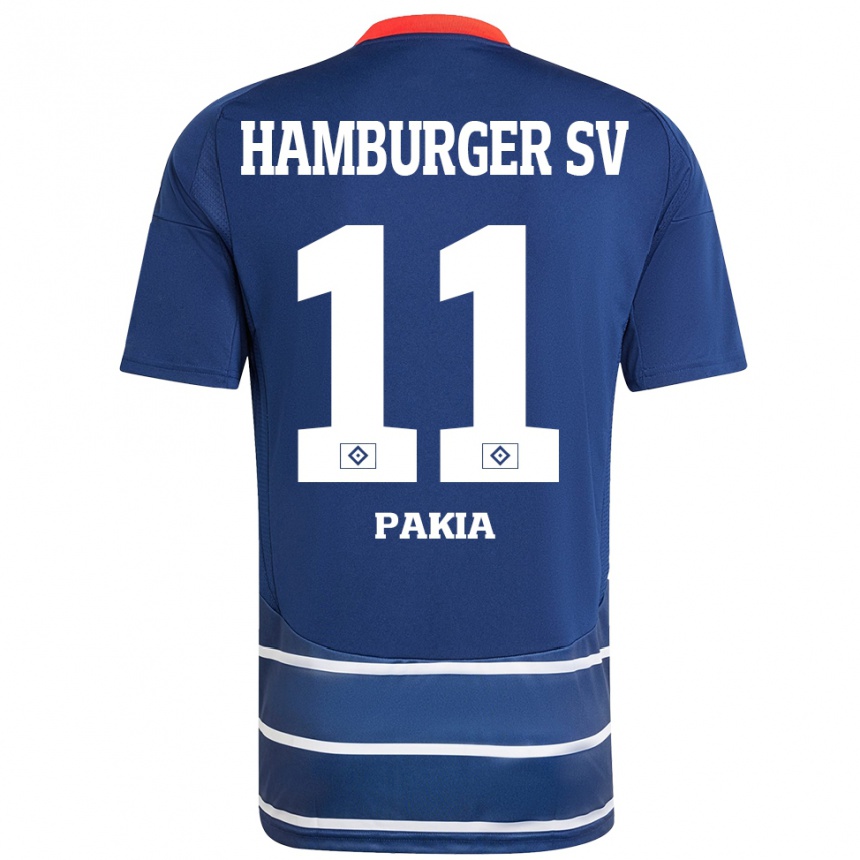 Hombre Fútbol Camiseta Ware Pakia #11 Azul Oscuro 2ª Equipación 2024/25