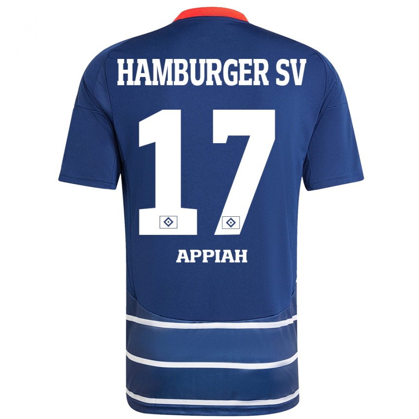 Hombre Fútbol Camiseta Emmanuel Appiah #17 Azul Oscuro 2ª Equipación 2024/25