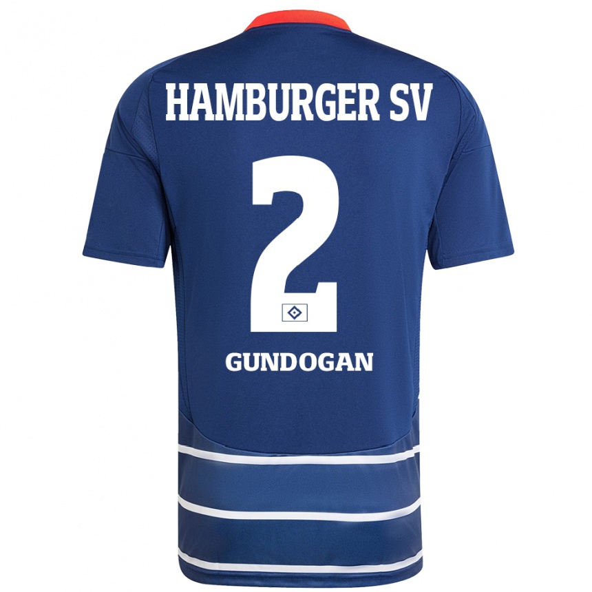 Hombre Fútbol Camiseta Haci Gündogan #2 Azul Oscuro 2ª Equipación 2024/25