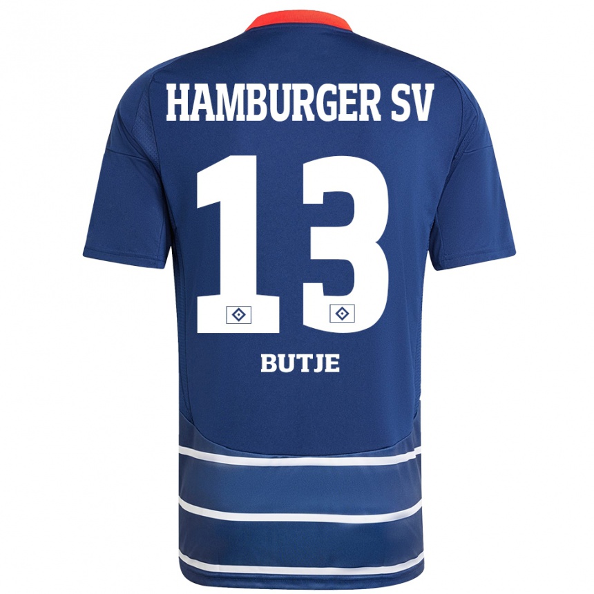 Hombre Fútbol Camiseta Sophie Bütje #13 Azul Oscuro 2ª Equipación 2024/25