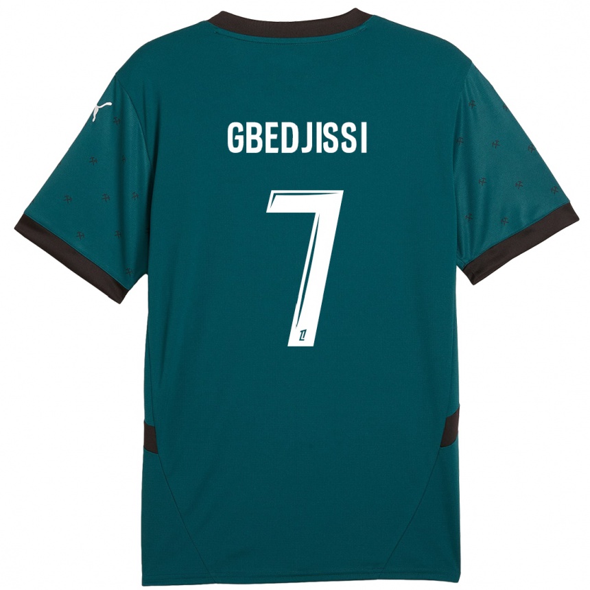 Hombre Fútbol Camiseta Aude Gbedjissi #7 Verde Oscuro 2ª Equipación 2024/25