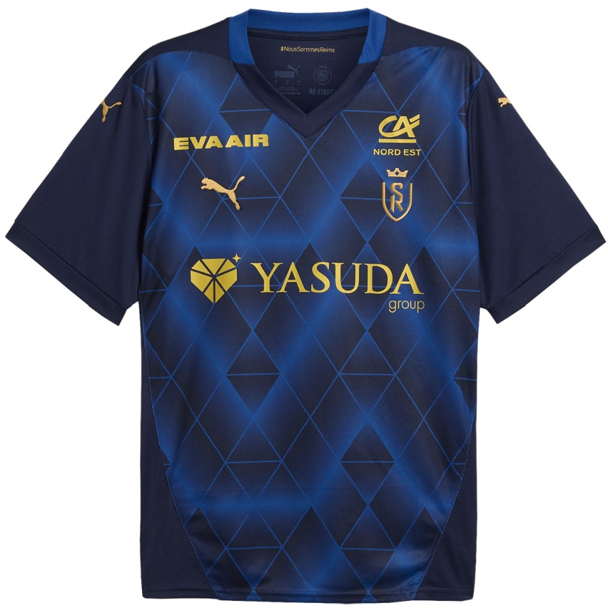 Hombre Fútbol Camiseta Kamory Doumbia #3 Azul Marino Dorado 2ª Equipación 2024/25