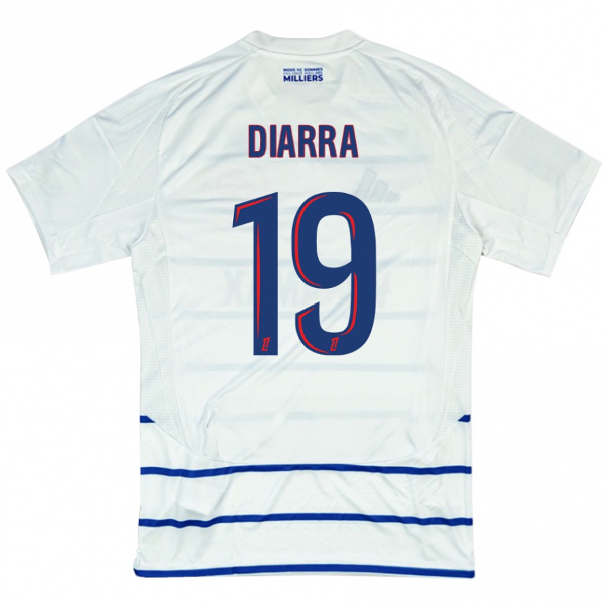 Hombre Fútbol Camiseta Habib Diarra #19 Blanco Azul 2ª Equipación 2024/25