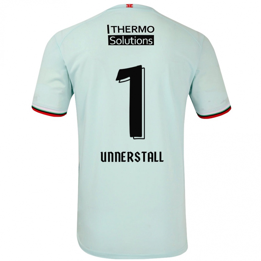 Hombre Fútbol Camiseta Lars Unnerstall #1 Verde Claro 2ª Equipación 2024/25