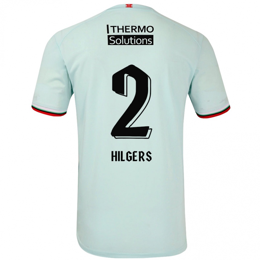 Hombre Fútbol Camiseta Mees Hilgers #2 Verde Claro 2ª Equipación 2024/25