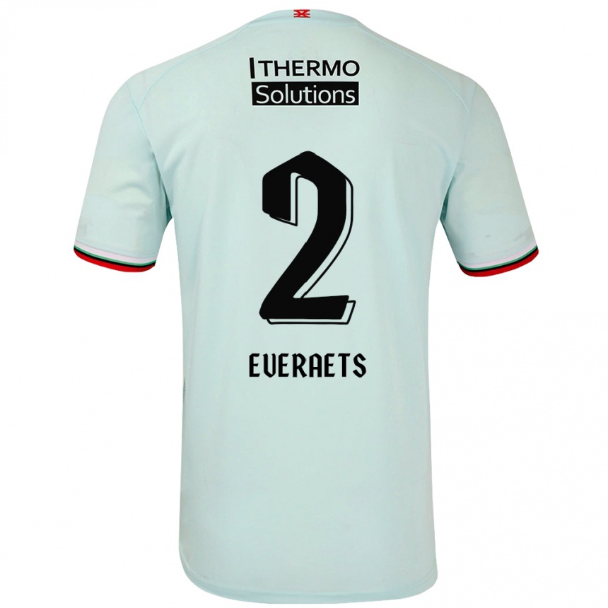 Hombre Fútbol Camiseta Kim Everaets #2 Verde Claro 2ª Equipación 2024/25