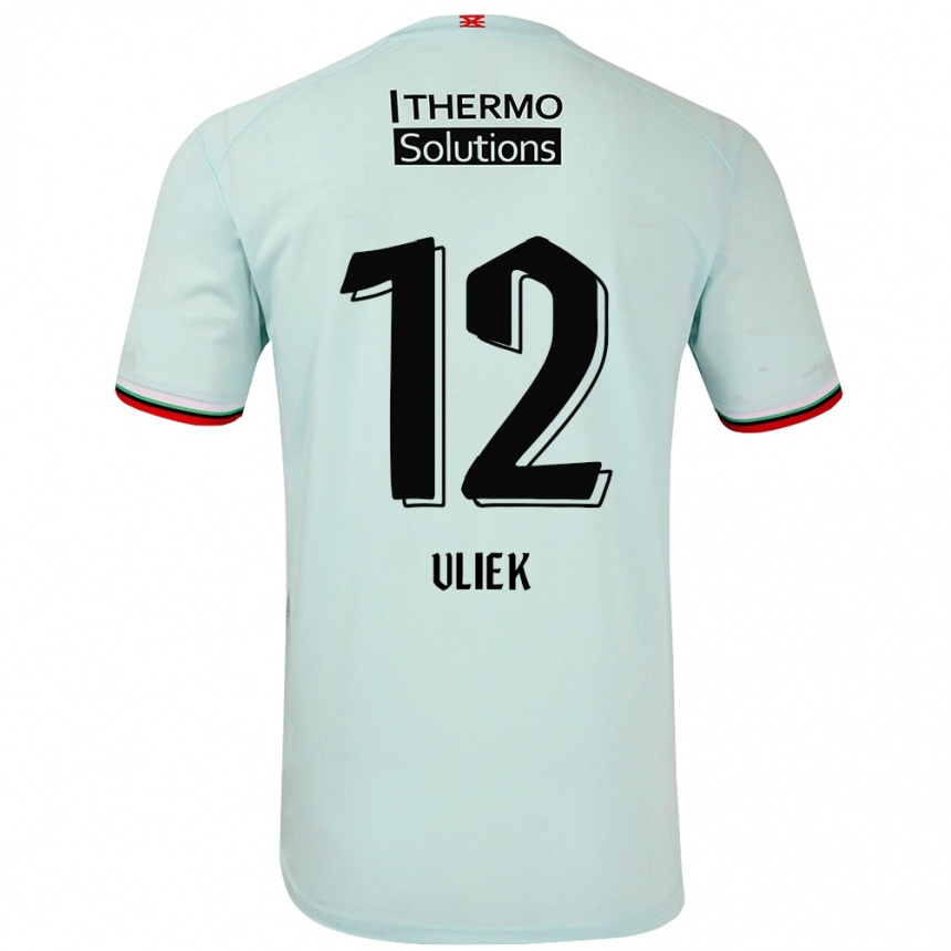 Hombre Fútbol Camiseta Leonie Vliek #12 Verde Claro 2ª Equipación 2024/25