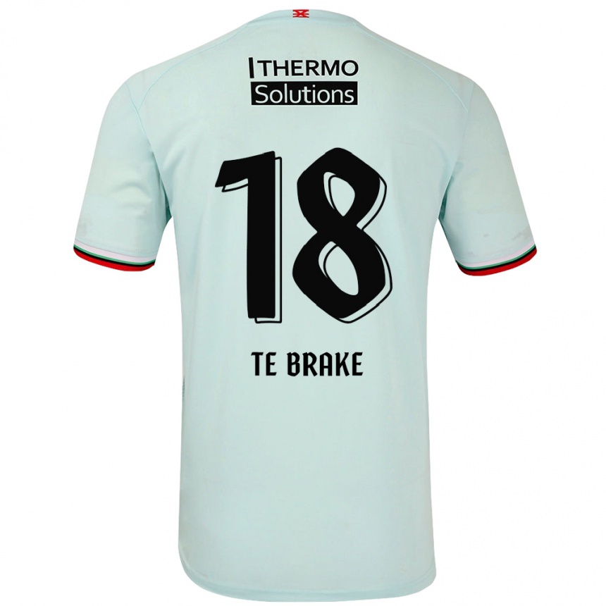 Hombre Fútbol Camiseta Sophie Te Brake #18 Verde Claro 2ª Equipación 2024/25