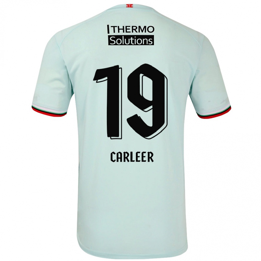 Hombre Fútbol Camiseta Lieske Carleer #19 Verde Claro 2ª Equipación 2024/25