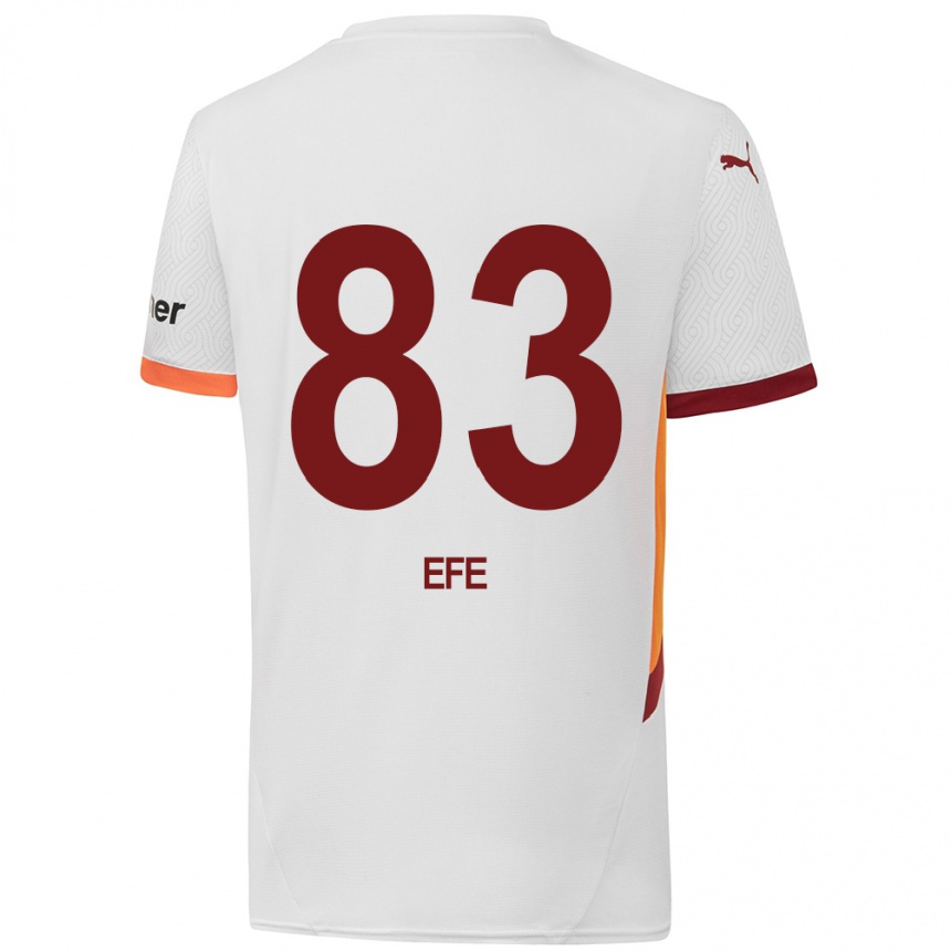 Hombre Fútbol Camiseta Efe Akman #83 Blanco Amarillo Rojo 2ª Equipación 2024/25