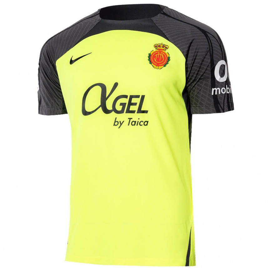 Hombre Fútbol Camiseta Adrià González #0 Verde Fluorescente Negro 2ª Equipación 2024/25