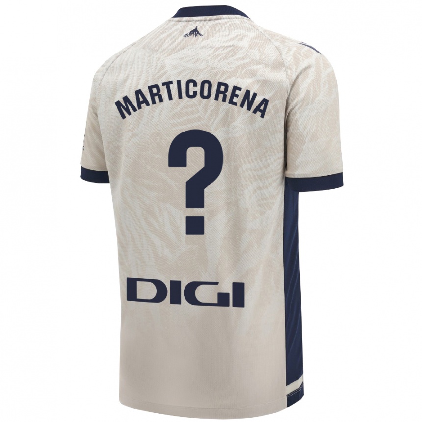 Hombre Fútbol Camiseta Ander Marticorena #0 Gris Claro 2ª Equipación 2024/25