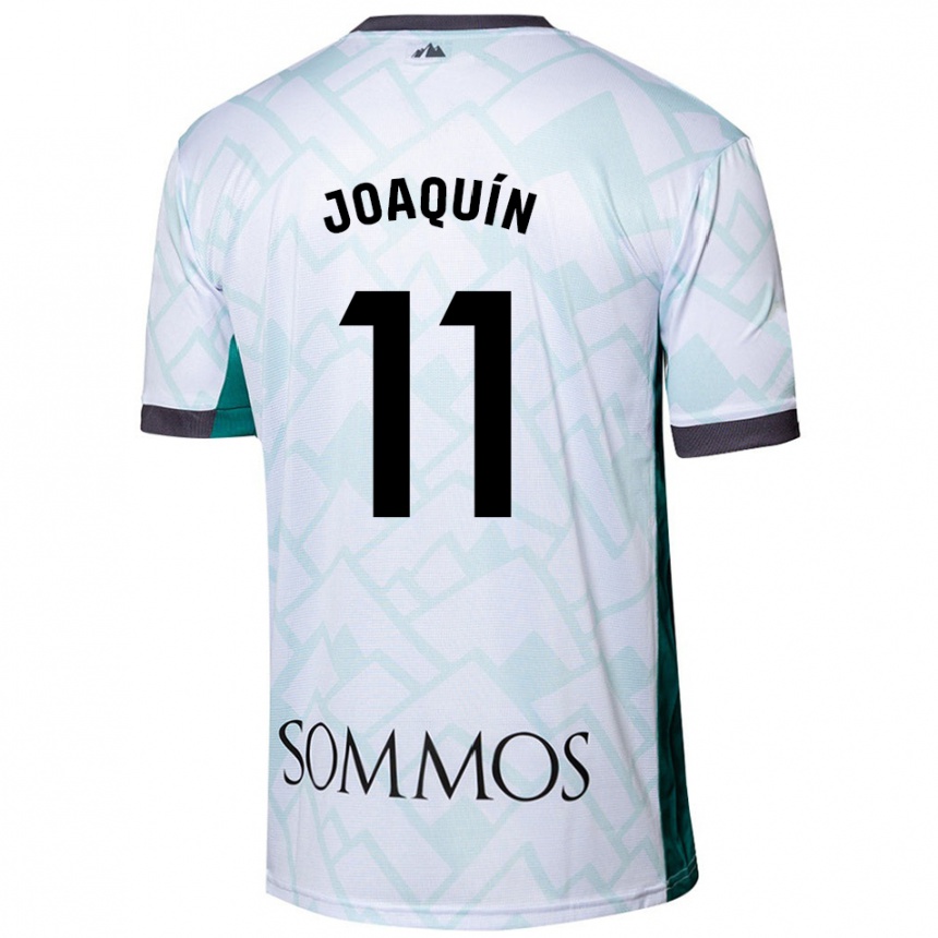 Hombre Fútbol Camiseta Joaquin Munoz #11 Blanco Verde 2ª Equipación 2024/25