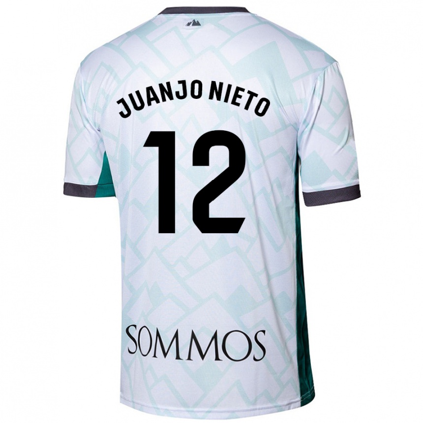 Hombre Fútbol Camiseta Juanjo Nieto #12 Blanco Verde 2ª Equipación 2024/25