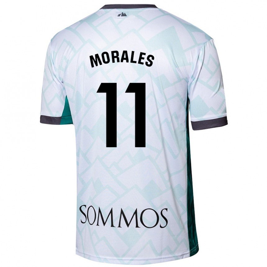 Hombre Fútbol Camiseta Carolina Morales #11 Blanco Verde 2ª Equipación 2024/25