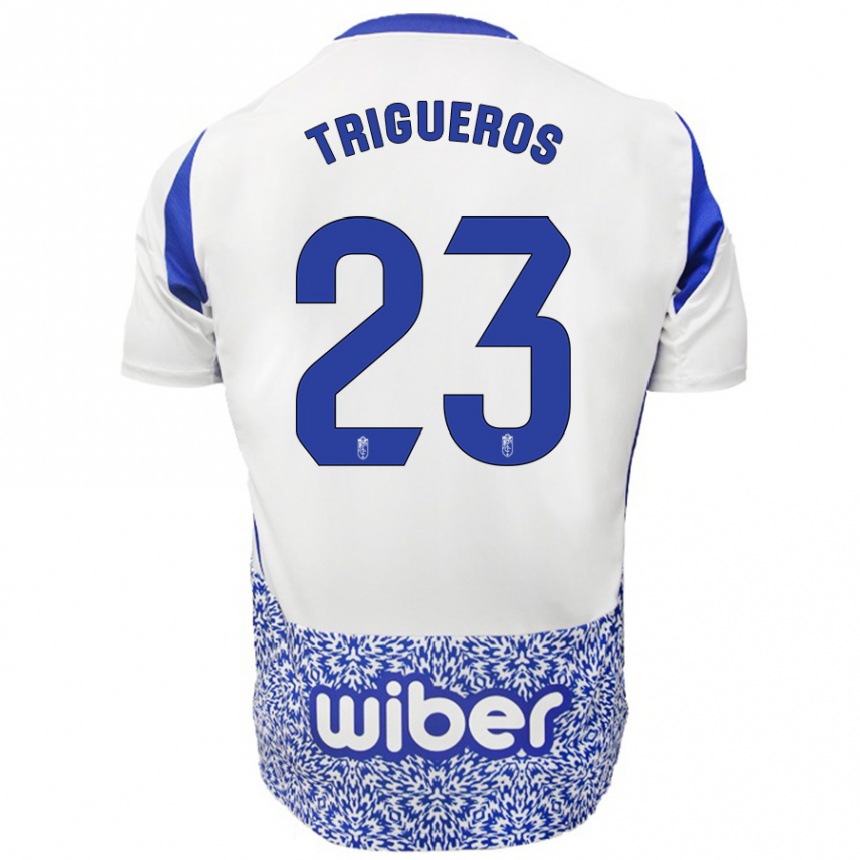 Hombre Fútbol Camiseta Manu Trigueros #23 Blanco Azul 2ª Equipación 2024/25